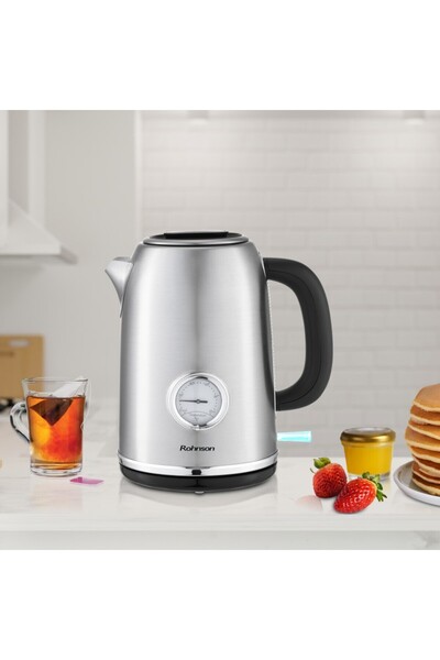 ROHNSON Cana fierbator, R7620, 2200W, 1.7L, Baza rotativa la 360°, oprire automata, filtru anticalc