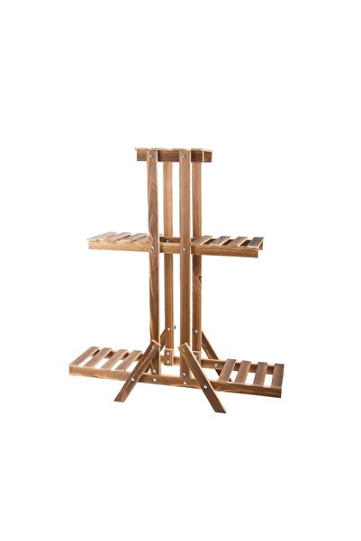 KESNUP Τριώροφη βάση/ράφι για φυτά, ανοιχτό καφέ