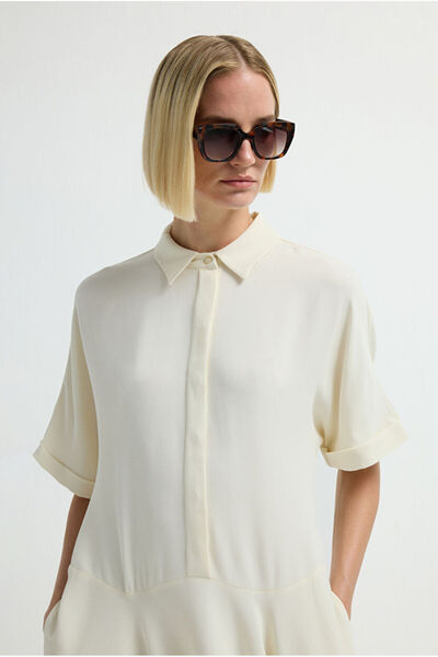 adL Kısa Kollu Kloş Elbise