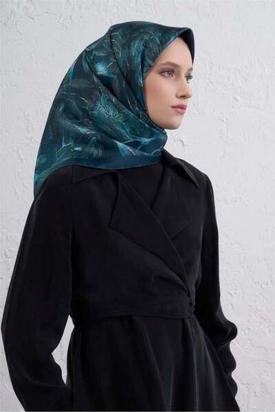 Armine Sura Pure Silk Scarf 9409 - 04 Green Mixed Pattern