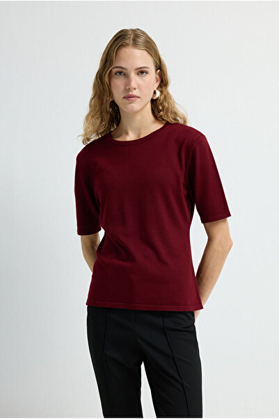 adL Yuvarlak Yaka Triko Bluz