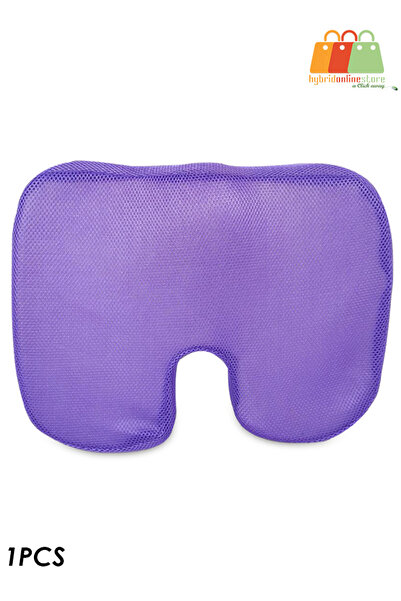 Oscar Contoured Seat Cushion with Memory Foam for Posture Improvement and Back Pain Relief Purple