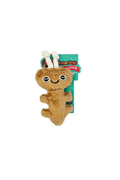 PetzzDogs لعبة مضغ للكلاب من القطيفة المتينة من أكسيلوت، لون بني، مقاس 15 × 9 سم