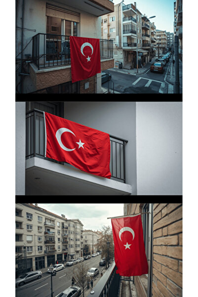 Türk Bayrağı Raşel Kumaş 120x180 cm 120 G/m² 1 Adet – Ev, Balkon ve Dış Mekan Kullanıma Uygun