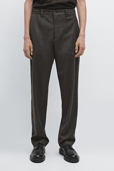 Massimo Dutti Elastik belli %100 yün pantolon