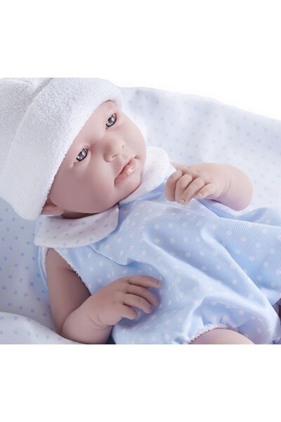 JC TOYS Baby boy toy 43 cm blue summer suit + blanket