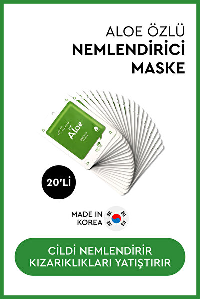 Mjcare On Aloe Mask - Aloe Vera Özlü Yüz Maskesi 20'li