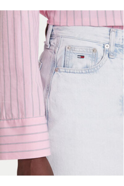 Tommy Jeans Fustă din denim pentru femei DW0DW21069 Multicoloră