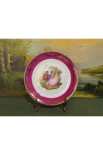 tayfuntufan antika koleksiyon Πιάτο πορσελάνης Limoges διαμέτρου 22 εκ.