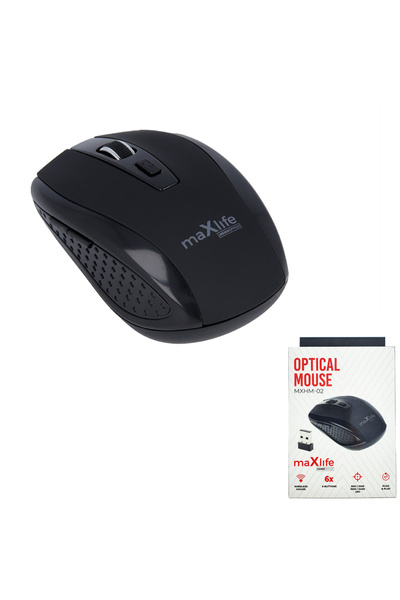 MaxLife Naturals Mouse wireless Maxlife Home Office MXHM-02, 800/1200/1600 DPI, 6 butoane, dimensiuni 98 x 58 x 35 mm