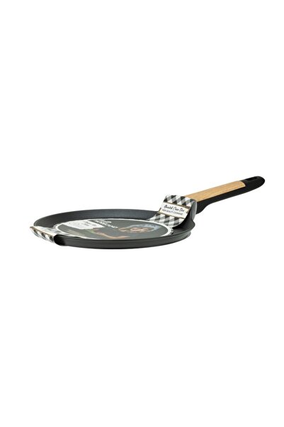 Raki Pancake pan with wooden handle Black Wood 26xh1.7cm, induction