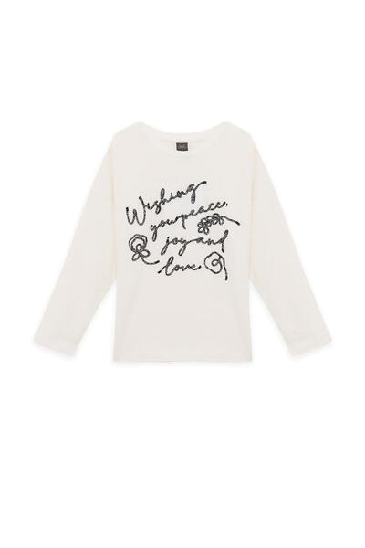 Tyess Tricou Ecru pentru Fata BG Store