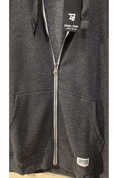 trendbysena Zippered Hooded Unisex Oversized Sweatshirt