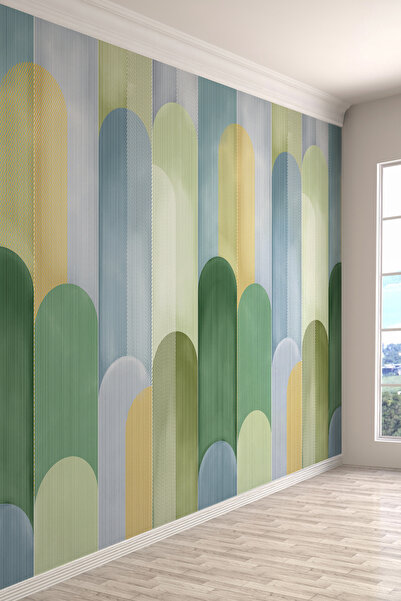 dreamwall Geometrik Renkli Modern Tekstil Duvar Kağıdı