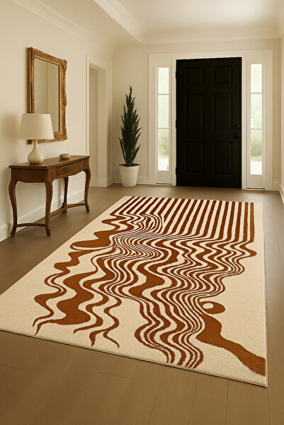 Rugs Modern Halı Διακοσμητικό χαλί MOSSO με ακανόνιστο σχέδιο με λωρίδες moss...