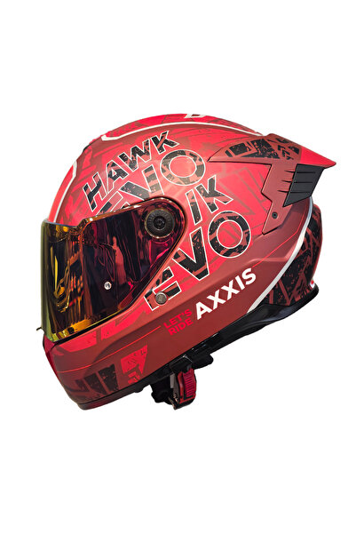 AXXIS VİZÖR REVO RED KIRMIZI RENK PANTHER VE HAWK EVO UYUMLU (DİKKAT VİZÖR FİYATIDIR KASK DEĞİLDİR)