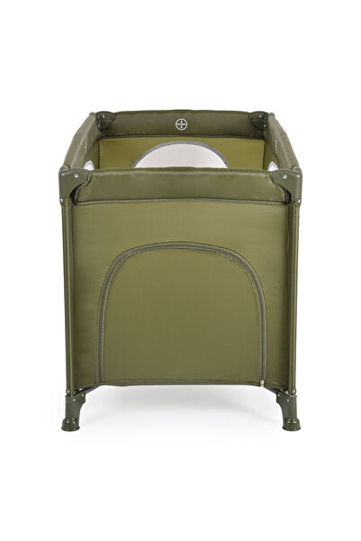 Moni Folding cot with one height level Uno, wheels with brakes and zippered door, 120x60 cm