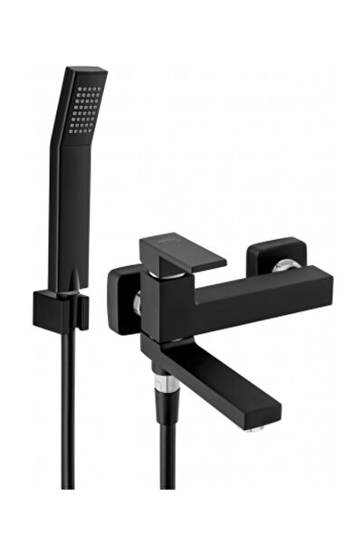 FERRO Baterie perete cada-dus cu pipa mobila Zicco Black