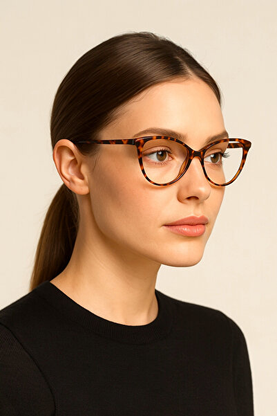 Eyesofia Sirius Leopard Frame Women's Blue Block Blue Light Filter Glasses