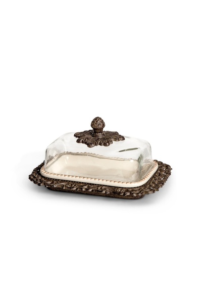 gg collection Acanthus Glass Dome Butter