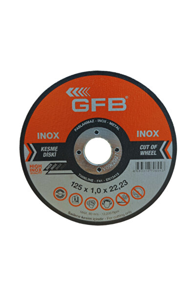GFB 2350 İnox Kesici Taş 125 x 1 x 22.23 mm - 50 Adet