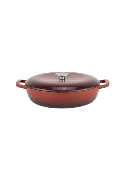 Raki Enameled cast iron saucepan with lid 4.4 liters, 30.9xh7.8cm, red