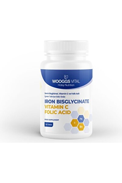 Wooggs Vital أقراص ووجس فيتال حديد بيسجليسينات فيتامين سي تيج 120