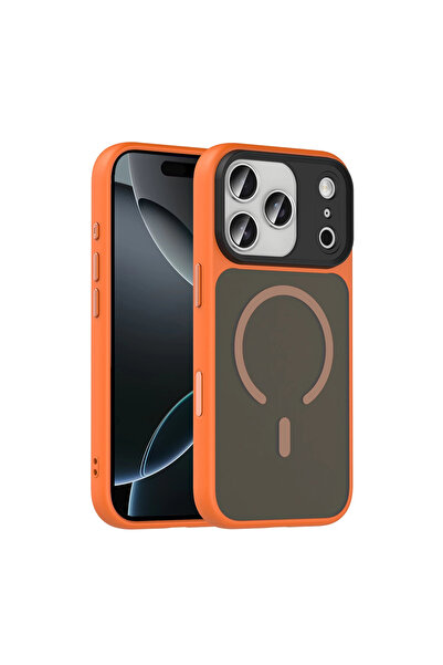 zore Apple iPhone 17 Pro Max Uyumlu Kılıf Mat Arka Yüzey Wireless Şarj Özelli...