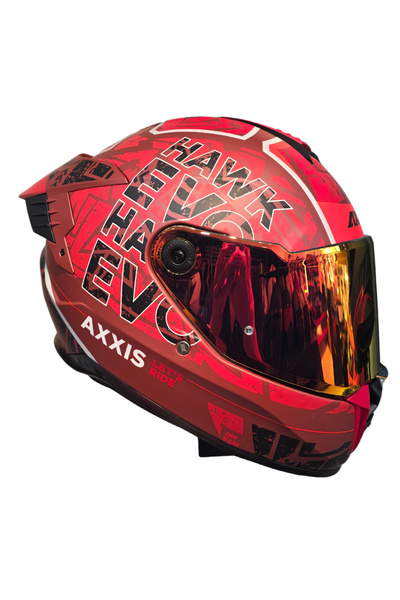 AXXIS VİZÖR REVO RED KIRMIZI RENK PANTHER VE HAWK EVO UYUMLU (DİKKAT VİZÖR FİYATIDIR KASK DEĞİLDİR)