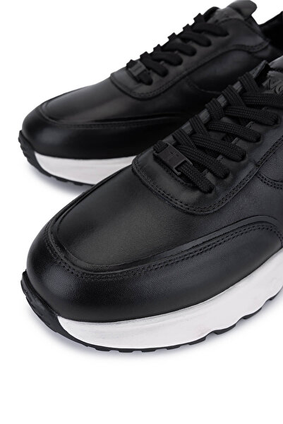 Tamer Tanca Erkek Hakiki Deri Siyah Sneakers & Spor Ayakkabı