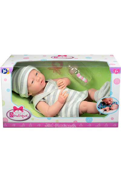 JC TOYS Baby doll La newborn RG 38 cm in 3 piece costume+accessories