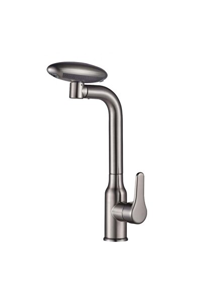 Danube Home Milano Rio 4-Function Pull-Out Kitchen Mixer Tap – Brass Finish, Spray & Stream, 360° Swivel