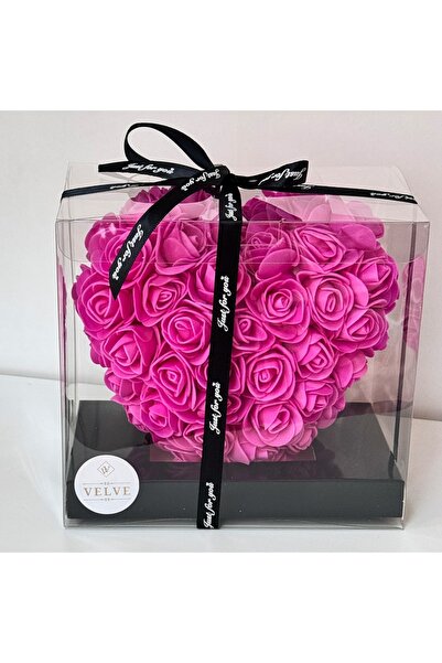 velve Aranjament floral tip Inima, cu trandafiri din spuma, realizat hand-mad...