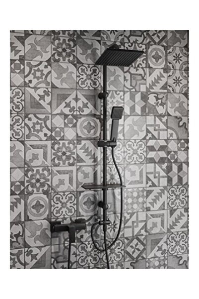 FERRO Set de dus Zicco BLACK baterie cada / dus si Set bara dus cu suport culisant, dus fix si para