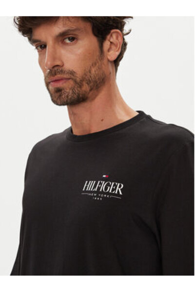 Tommy Hilfiger Tricou cu mânecă lungă pentru bărbați MW0MW41293 multicolor