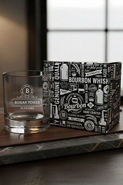 hediyemen Babaya Hediye Tekli İsimli Viski Bardak GoldenOak