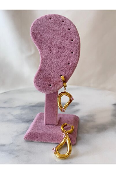 H&T acsessories حلق دائري ذهبي من الفولاذ المقاوم للصدأ عالي الجودة 316L