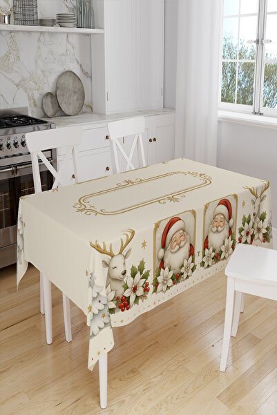 Else Dekor Χριστουγεννιάτικο χριστουγεννιάτικο χειμερινό μοτίβο με ψηφιακή εκτύπωση από ύφασμα σουέτ Τραπεζομάντιλο κουζίνας