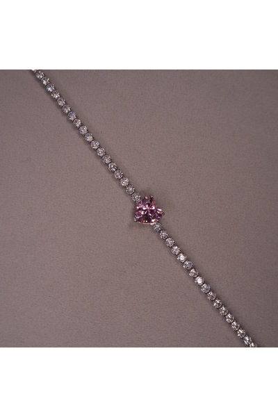 HAVANA JEWELLERY Brățară PINK CRUSH placată cu argint 925 și cristale Swarovski