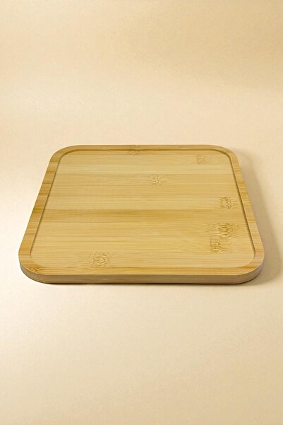 Kitchen Way Bamboo Round Snack Bowl Set with 4 Trays Kw-449