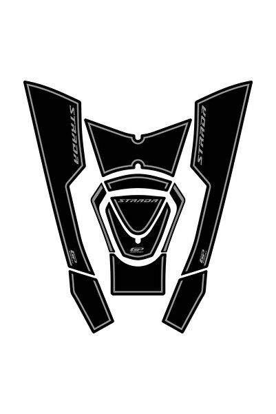 GP KOMPOZİT Mondial Strada 125 2023-2025 Uyumlu Tank Pad Siyah-Gri