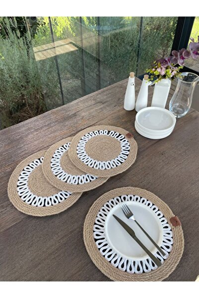 Home Inn Home Textile Set de masă rotund american pentru 4 persoane, design s...