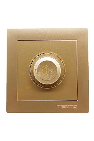 Tempo مفتاح تعتيم الإضاءة ذهبي 7×7 سم