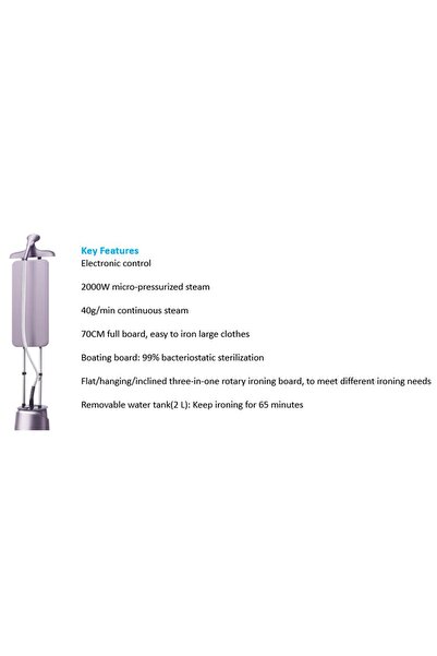 Danube Home Milano 2000W Garment Steamer – Fast-Heat, Wrinkle-Free Clothes, Portable for Home & Travel