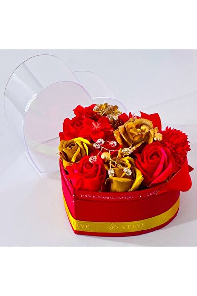 velve Aranjament floral Pearls,trandafiri de sapun flori de cires,accesorii p...