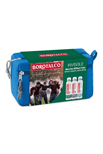 Borotalco Set borseta premium Invisible Spray Unisex, 3 x deodorant 150 ml