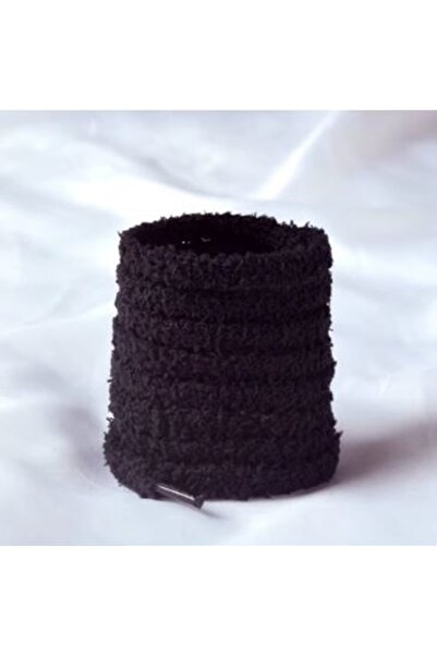 KESNUP Set de 2 șireturi pufoase de pluș, 120 cm, Negre