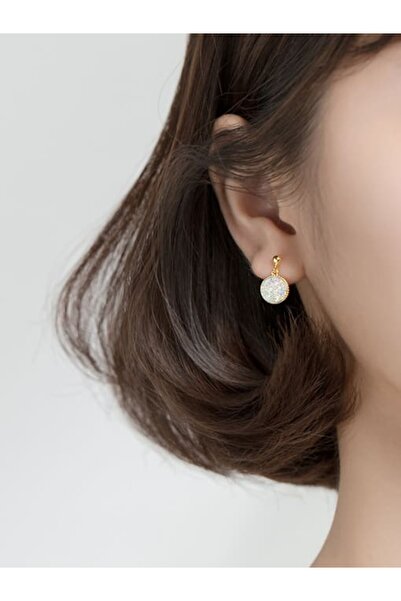 Hinari Cercei din argint 925 placați cu aur și opal albastru Adelaide