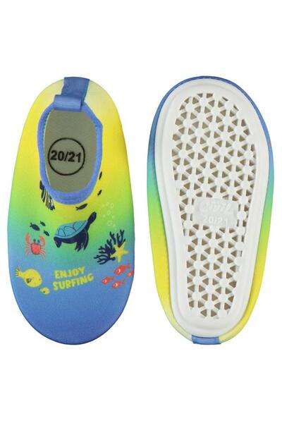 Civil Boys Turtle Fish Printed Sole - Number Sea Shoes - Blue20