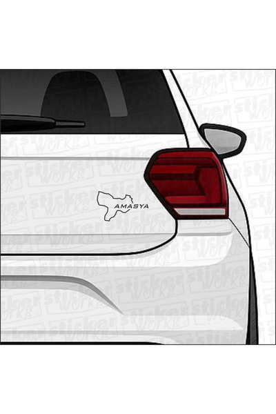 Sticker Works ملصق خريطة إقليم أماسيا - يعكس حبك للفناءة!